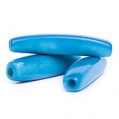 Бусина Тагуа "Трубочка" бирюзовая