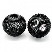 Бусина PNDR "Сеточка" 20х17 мм. черная