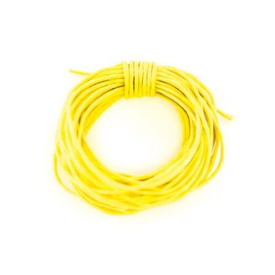 Шнур вощеный 1 мм желтый