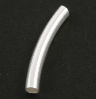 Трубочка гладкая, 32х5 мм. сереб.